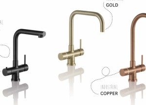 De nieuwe Industrial Color multi-water kranen zijn een statement in de keuken