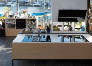 Modulair keukendesign systeem in een frame